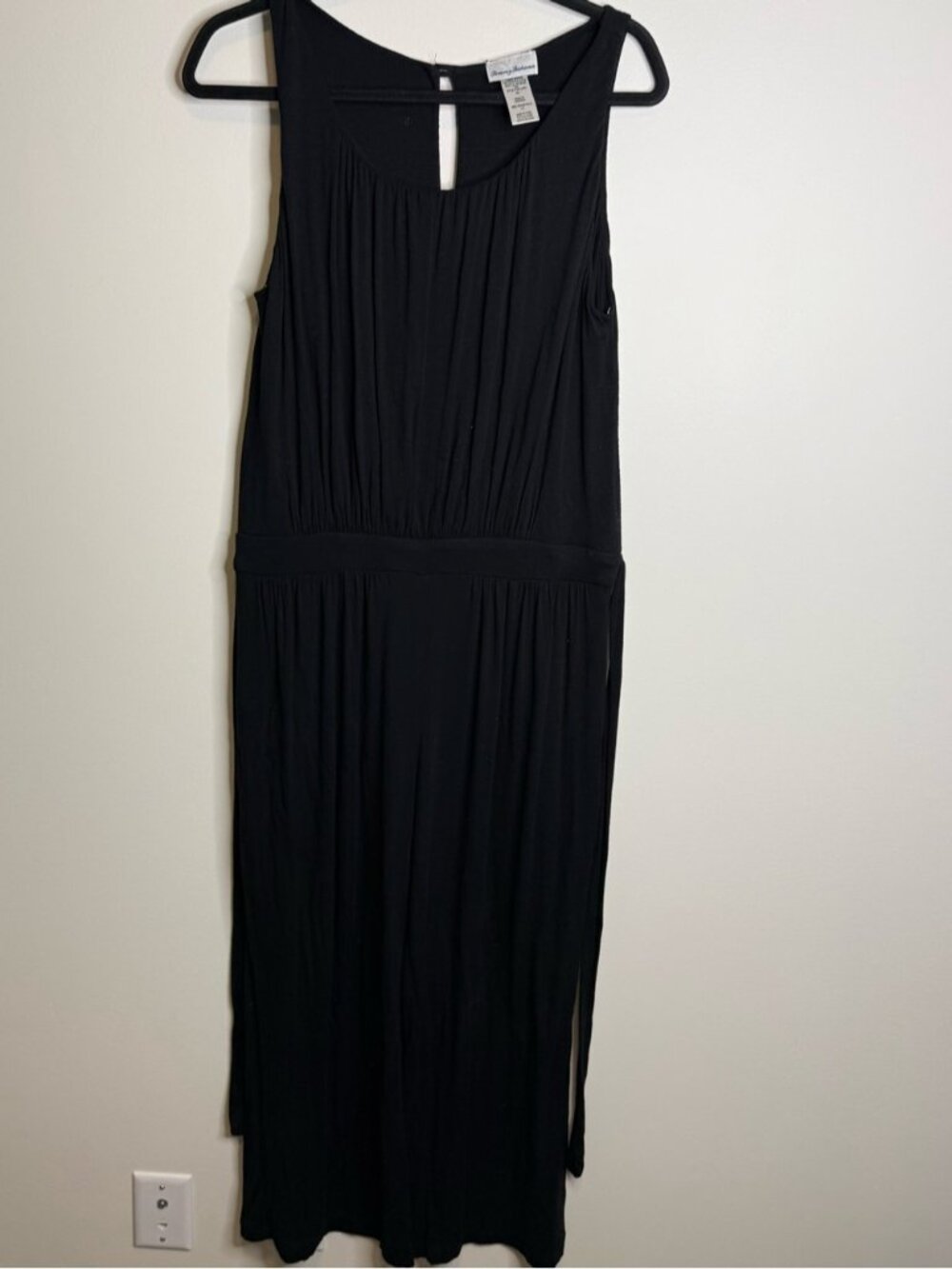 Tommy Bahama Black Sleeveless Maxi Dress size large